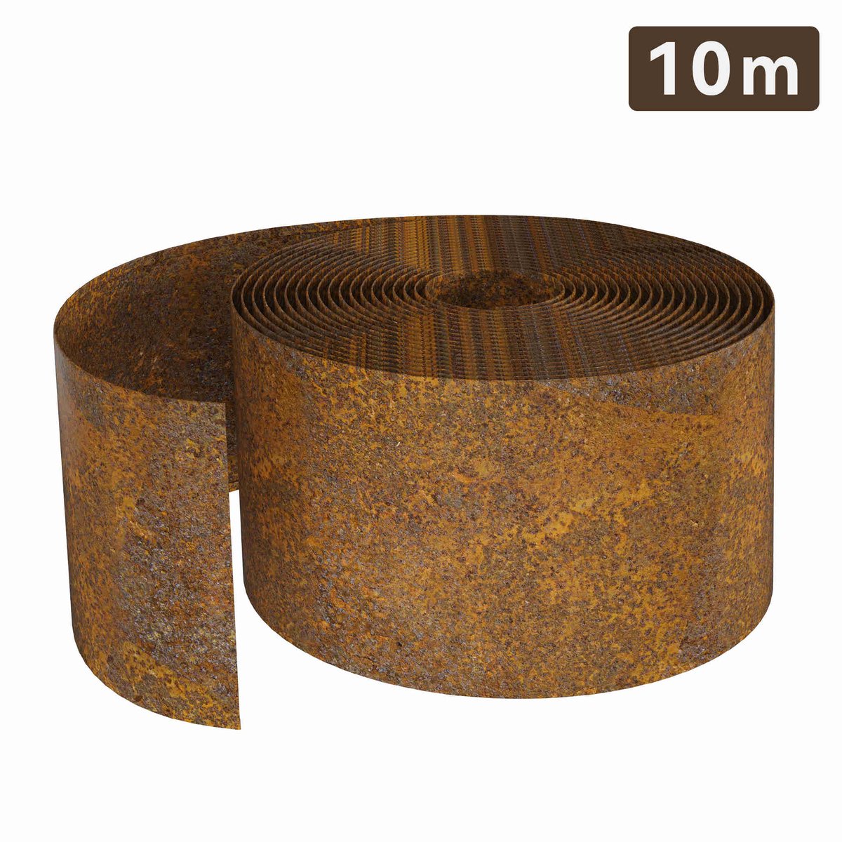 Aufun Grasrand 10 m - Metalen Border - 14 cm Hoog Grasrand met Roest - Flexibele border