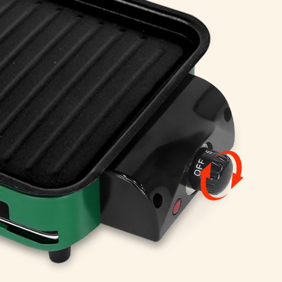 Multifunctionele Bakplaat met Verstelbare Thermostaat-Antiaan bakplaat en Metalen BBQ--Elektrische Grillplaat-Rooster - 46×22 cm — afbeelding 2