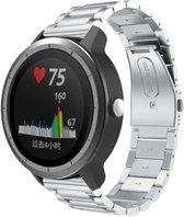 KELERINO. Metalen Schakel Bandje - Samsung Galaxy Watch Active - Met Inkorter - Zilver