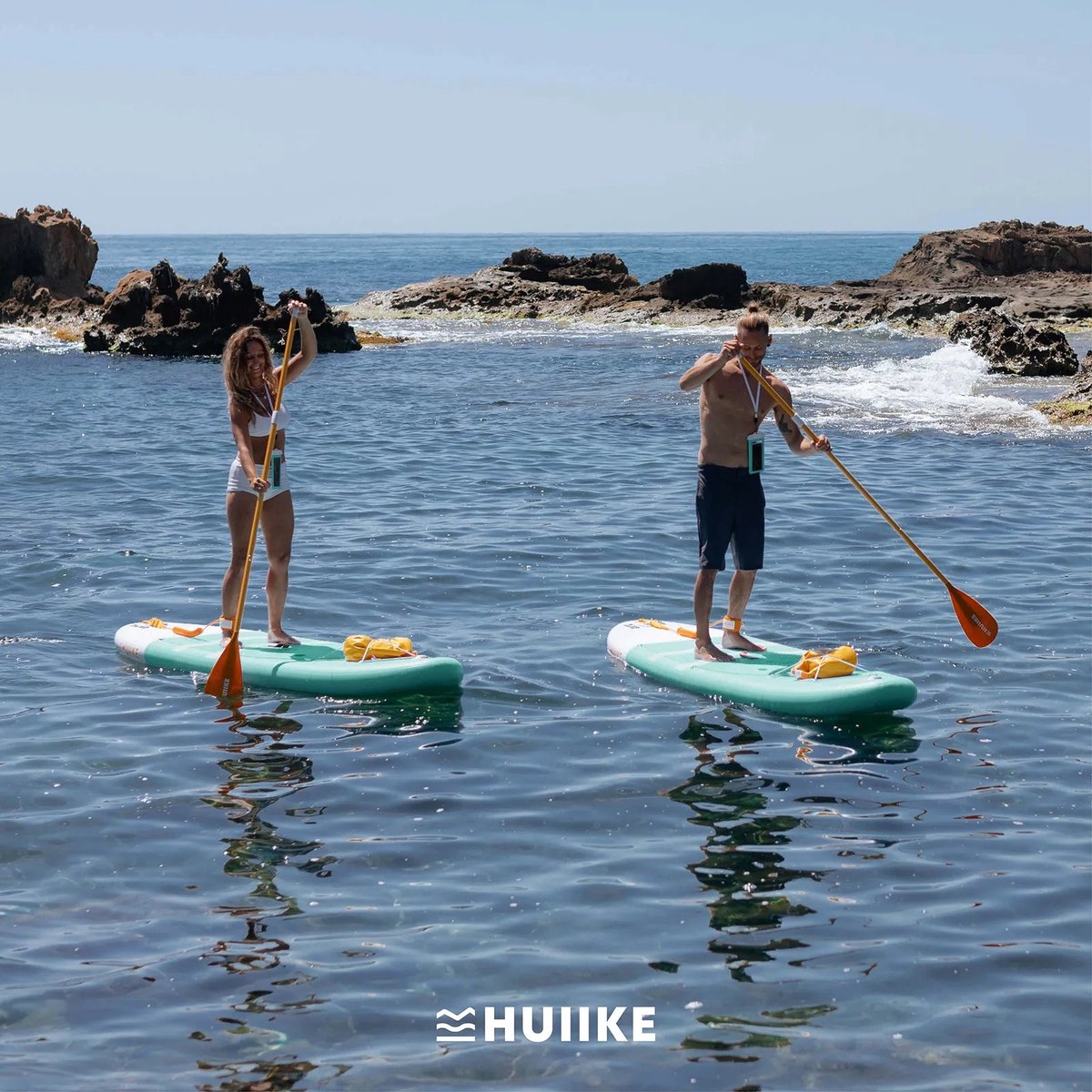 HUIIKE SUP Board - Opblaasbaar Paddle Board met Accessoires, Peddel, Vinnen, Pomp - Stand Up Paddle met Hoge Stabiliteit - 305 x 84 x 15 cm - Max. 130 kg – foto 7