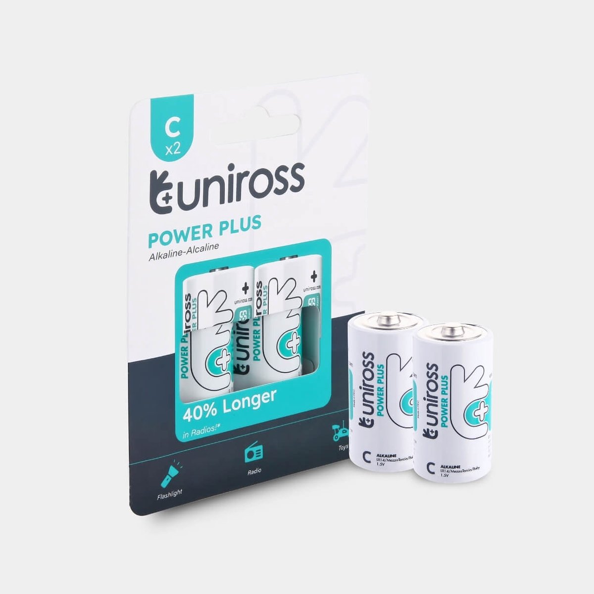 Uniross LR14 C Power Plus Alkaline Battery Pack 2
