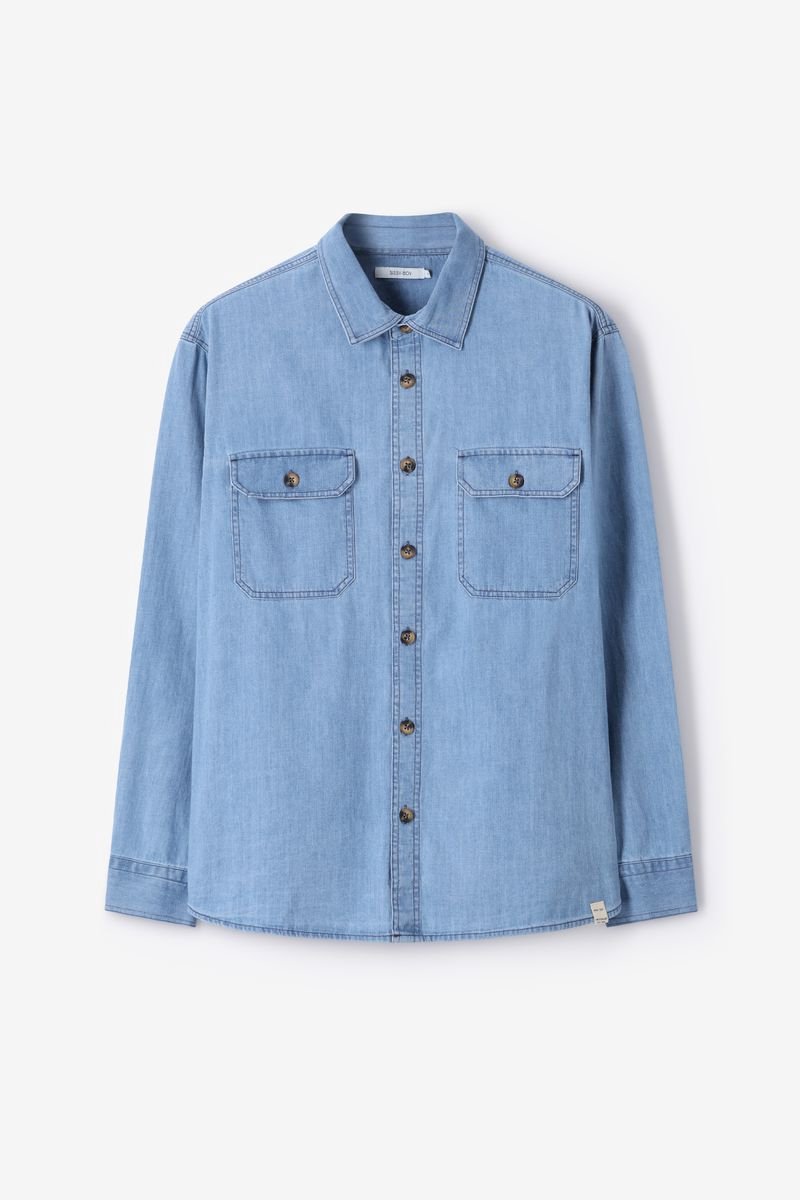 Sissy-Boy - Lichtblauw denim overhemd
