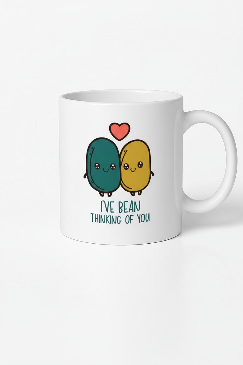 Lieve Mok 'I've Bean Thinking of You' met Bonen Design - Romantisch & Grappig Cadeau