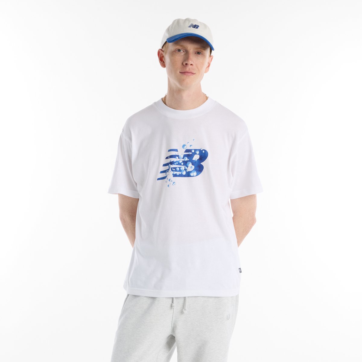 New Balance Bubble T-Shirt Heren T-shirt Wit