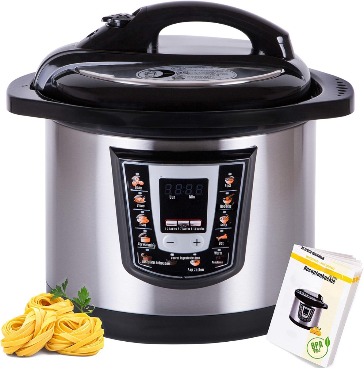 Aura® Multicooker - Multicookers - Zwart en Grijs - 35cm x 31cm x 34cm; 4.6 kg