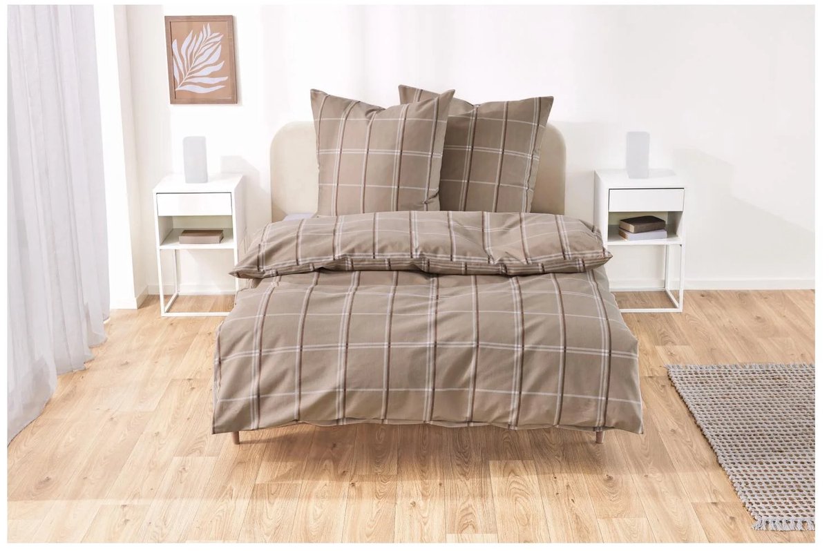 Livarno Home Dekbedovertrek set Flanellen - 230 x 220 cm, 2x 50 x 80 cm