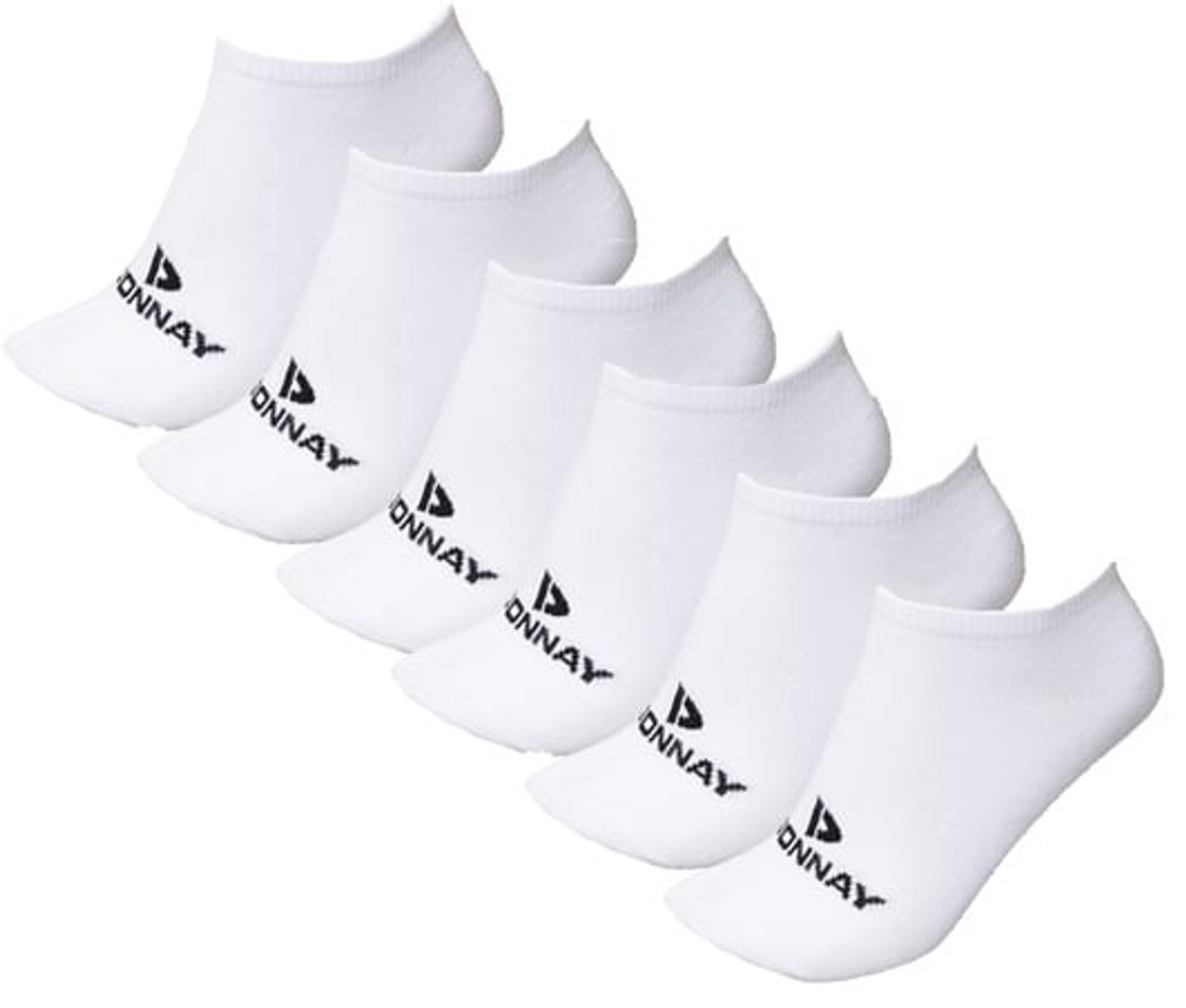 6-Pack Donnay Sneakersokken - White (001) - maat 35-38