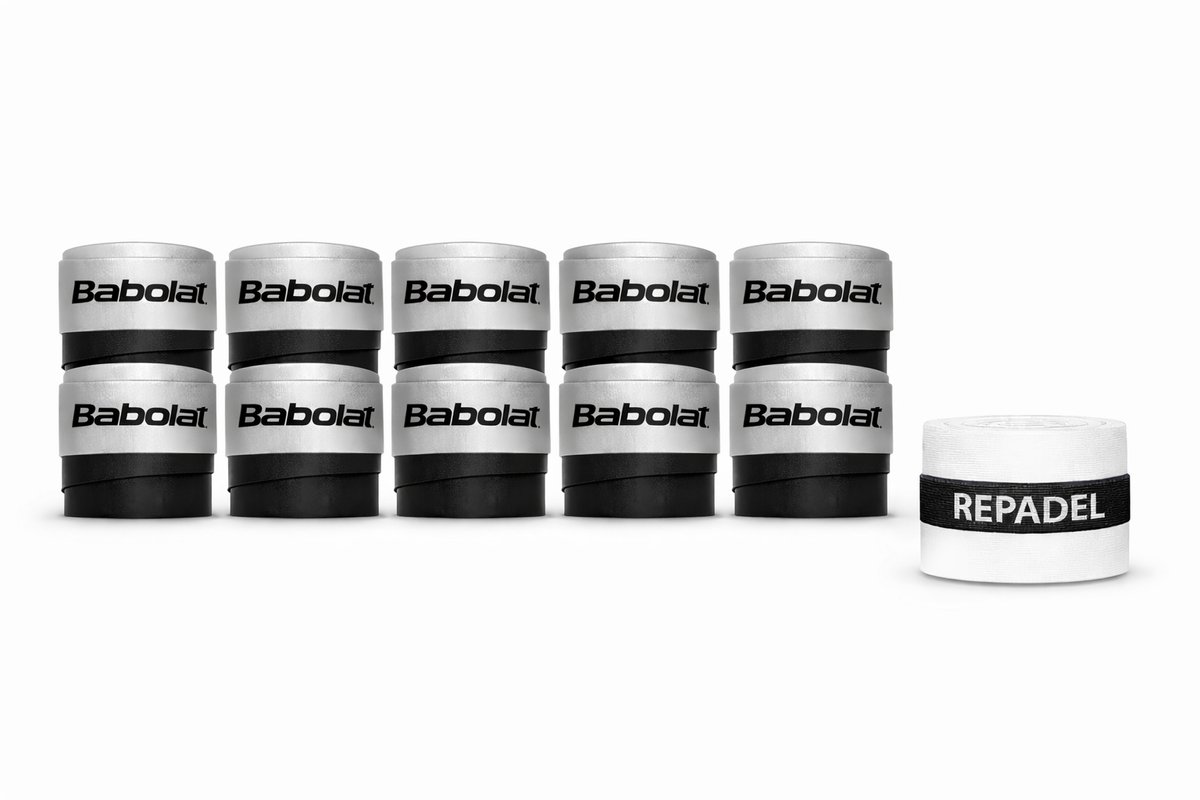 Babolat - Padel Grip - Overgrip - 10 Stuks + 1 Repadel Padel Pro Grip