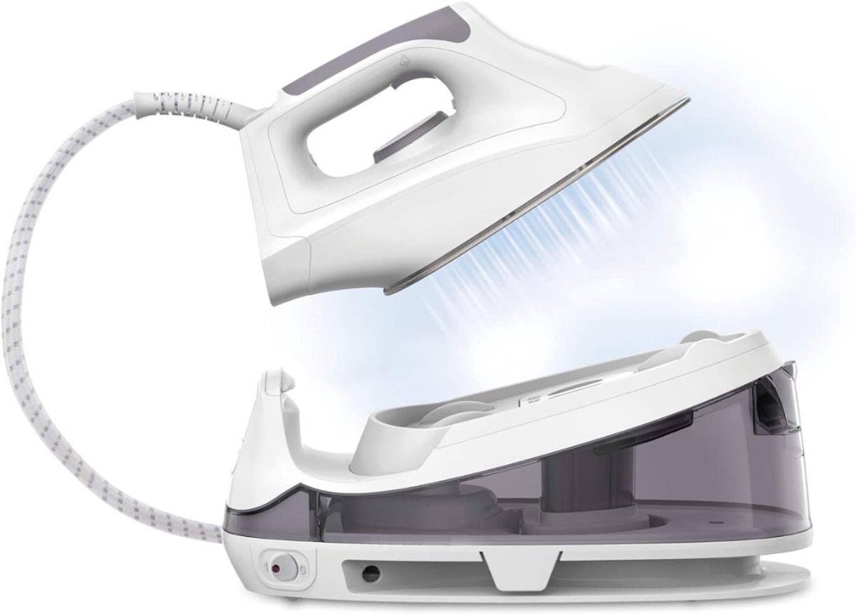 Aura® Strijkijzer Met Stoomgenerator - Strijkijzer Met Stoom - Strijkijzer - Wit/Grijs - 38cm x 19cm x 28cm – foto 4