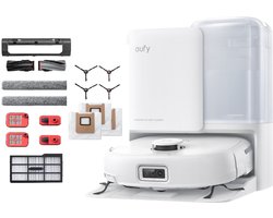 eufy Omni E25 - Robotstofzuiger met Vervangingssets - HydroJet dweilsysteem - 20.000 Pa zuigkracht - DuoSpiral borstels die ontklitten - CornerRover arm voor het schoonmaken van hoeken - alles-in-één station