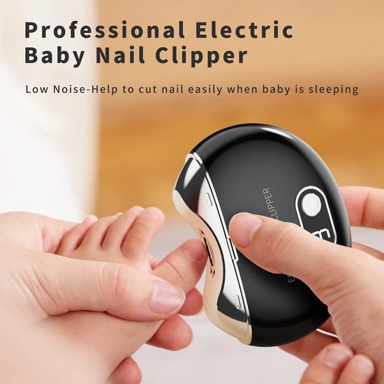 OIMG Elektrische nagelknipper - Met digitaal display - met LED - Stil - Automatische Nagelknipper - USB Oplaadbaar - Nagelverzorging - Geschikt voor vingers en tenen - Snelheid instelbaar - voor Baby/senioren/Volwassenen - zwart van Merkloos — afbeelding 5