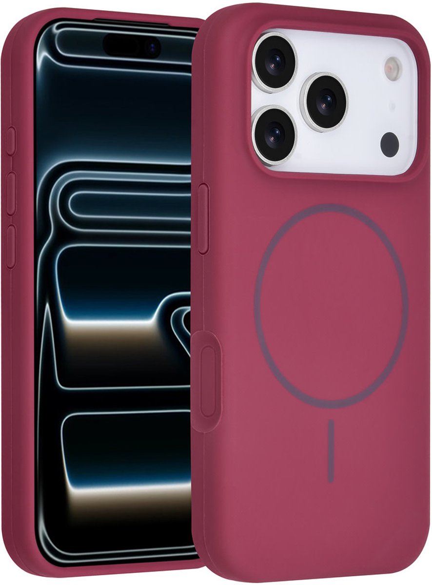 TUNIQ telefoonhoesje voor Apple iPhone 17 Pro - MagSafe siliconen backcover - Paars