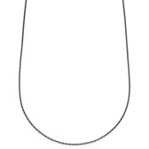 Essentials | 2 mm Gunmetal Zwarte Ketting met Kabelschakels