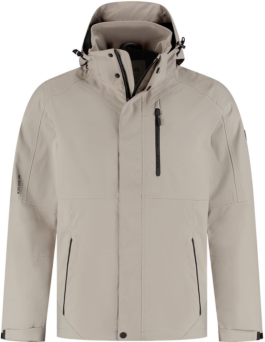 Kjelvik Outdoorjas Alek Donker Zand