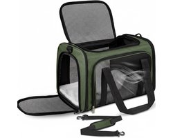 Katten Vervoersbox - Reismand Kat - Transportbox - Reistas - Groen