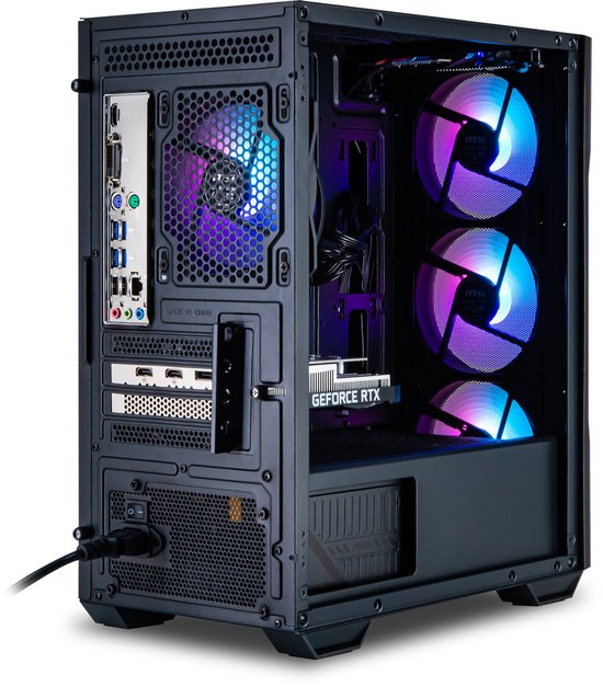 PC de jeu MSI RTX 3050 AMD - GeForce RTX 3050 6 Go - AMD Ryzen 5 5500 - 16 Go DDR4 - SSD 500 Go - Windows 11 Home