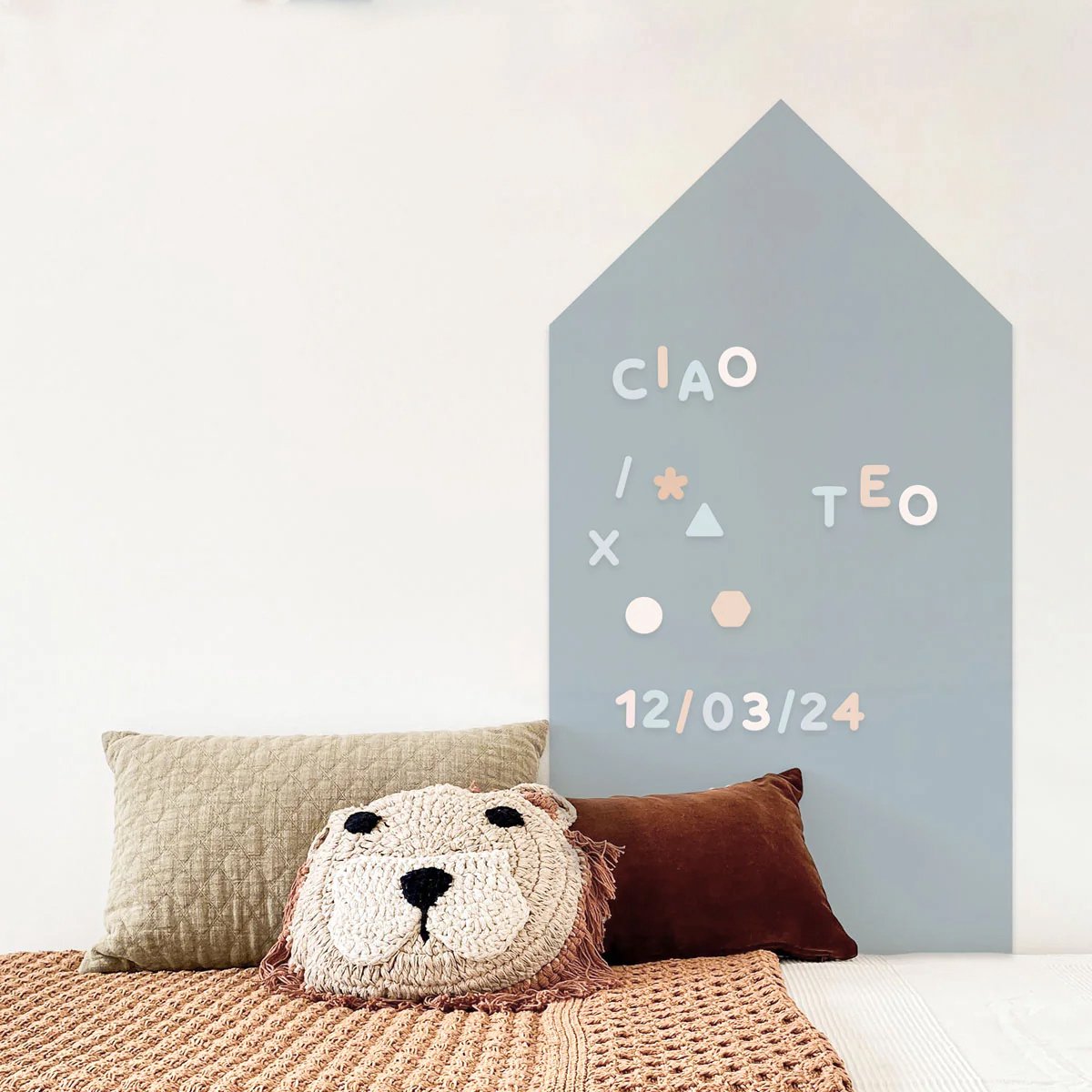 Decochic® - Magnetische muursticker - magneetbord - krijtbord - huis - blauw