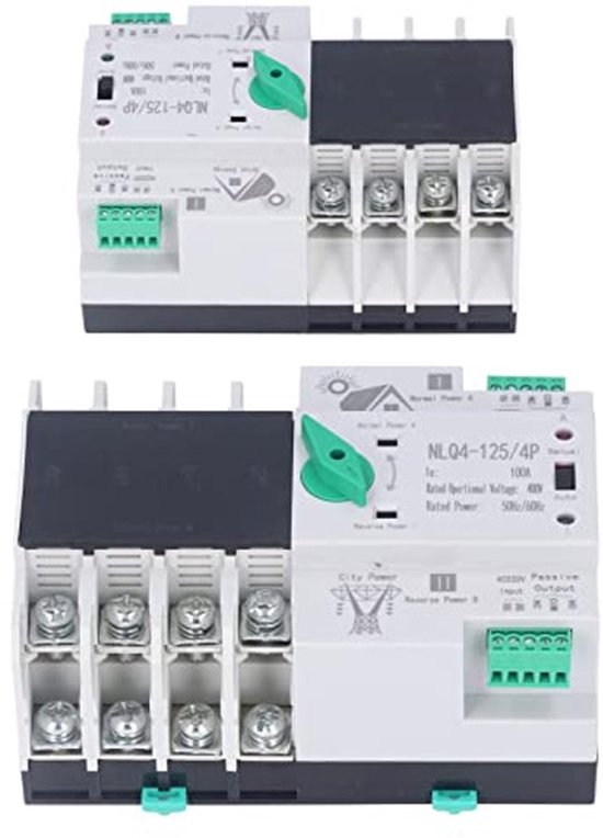 KARZO - Automatische omschakelaar met dubbele voeding, 4-polig, 100 A ...