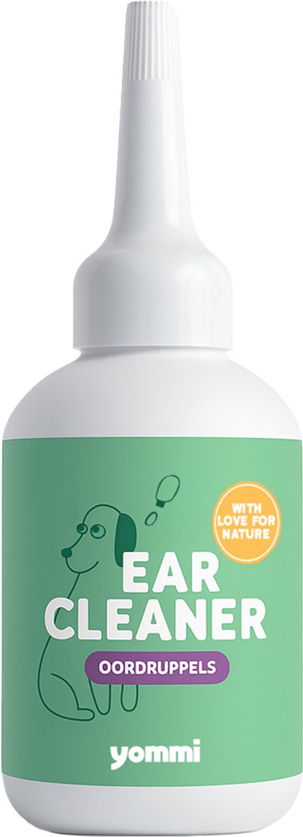 Yommi Oorreiniger voor Honden 100 ml - 100% Natuurlijk & Veilig - Vermindert Oorjeuk, Roodheid, tegen oorsmeer, diepe reiniging & verzorging