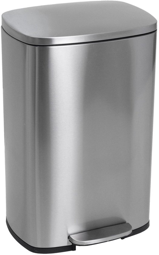 WellHome - 70L verticale afvalbak met 2 compartimenten (40L 30L) antraciet, met vuilniszakken