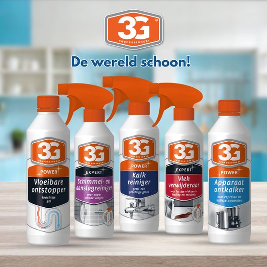 6x 3G Professioneel Groene Aanslag Verwijderaar 1 liter - Groene Aanslag Reiniger - Terras Reiniger - Mos Verwijderaar - Terras Schoonmaken - Oprit Reiniger - 6-Pack — afbeelding 2