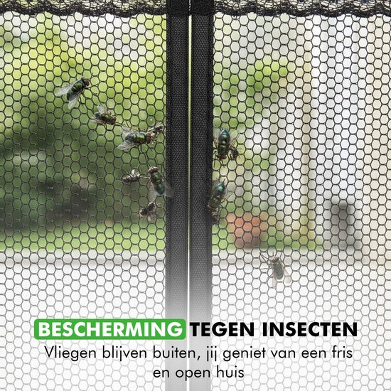 Travelhawk Vliegengordijn Magnetisch - Luxe Deurhor - 210 x 100 - Vliegen Gordijn - Horgordijn van Merkloos — afbeelding 3