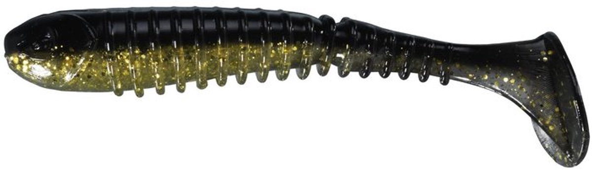 Berkley Flex Rib Shad Clear Gold Black 9cm Clear Gold Black