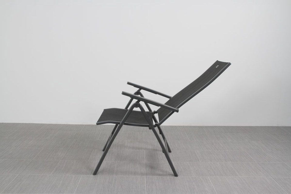Hartman Set de 4 chaises de jardin réglables en aluminium Roma