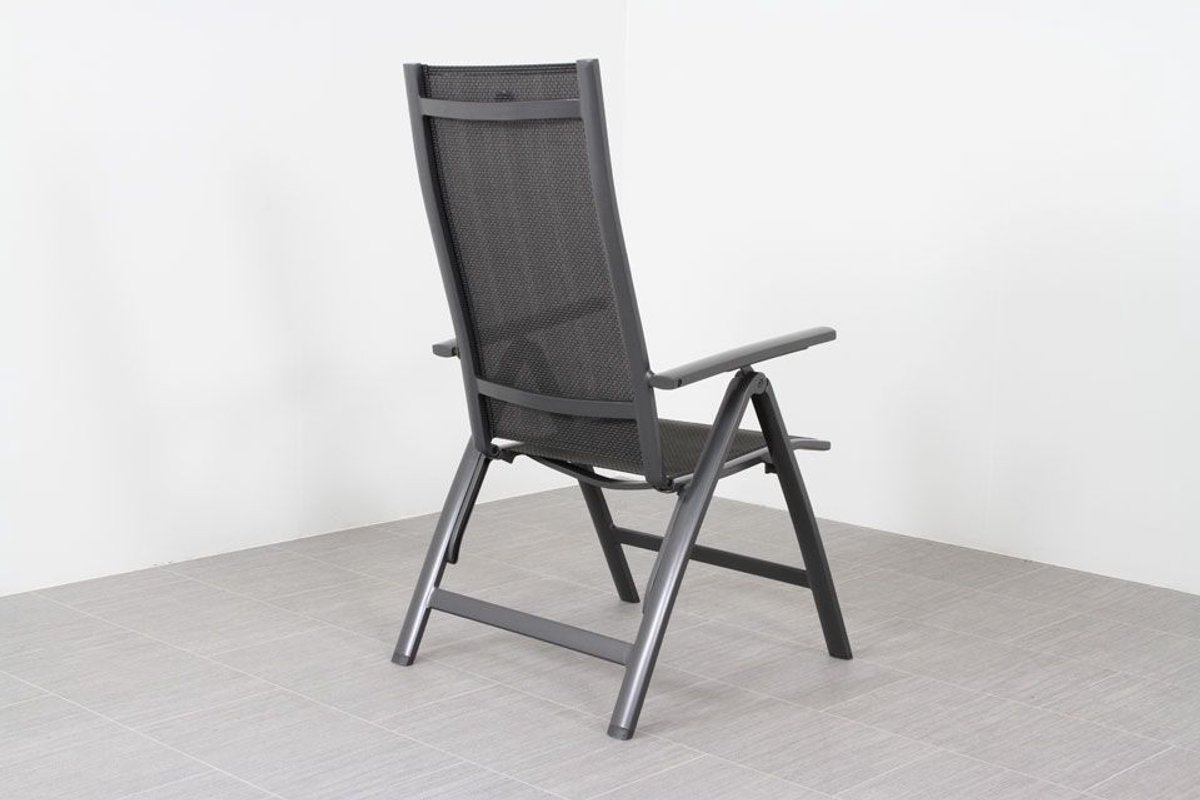 Hartman Set de 4 chaises de jardin réglables en aluminium Roma
