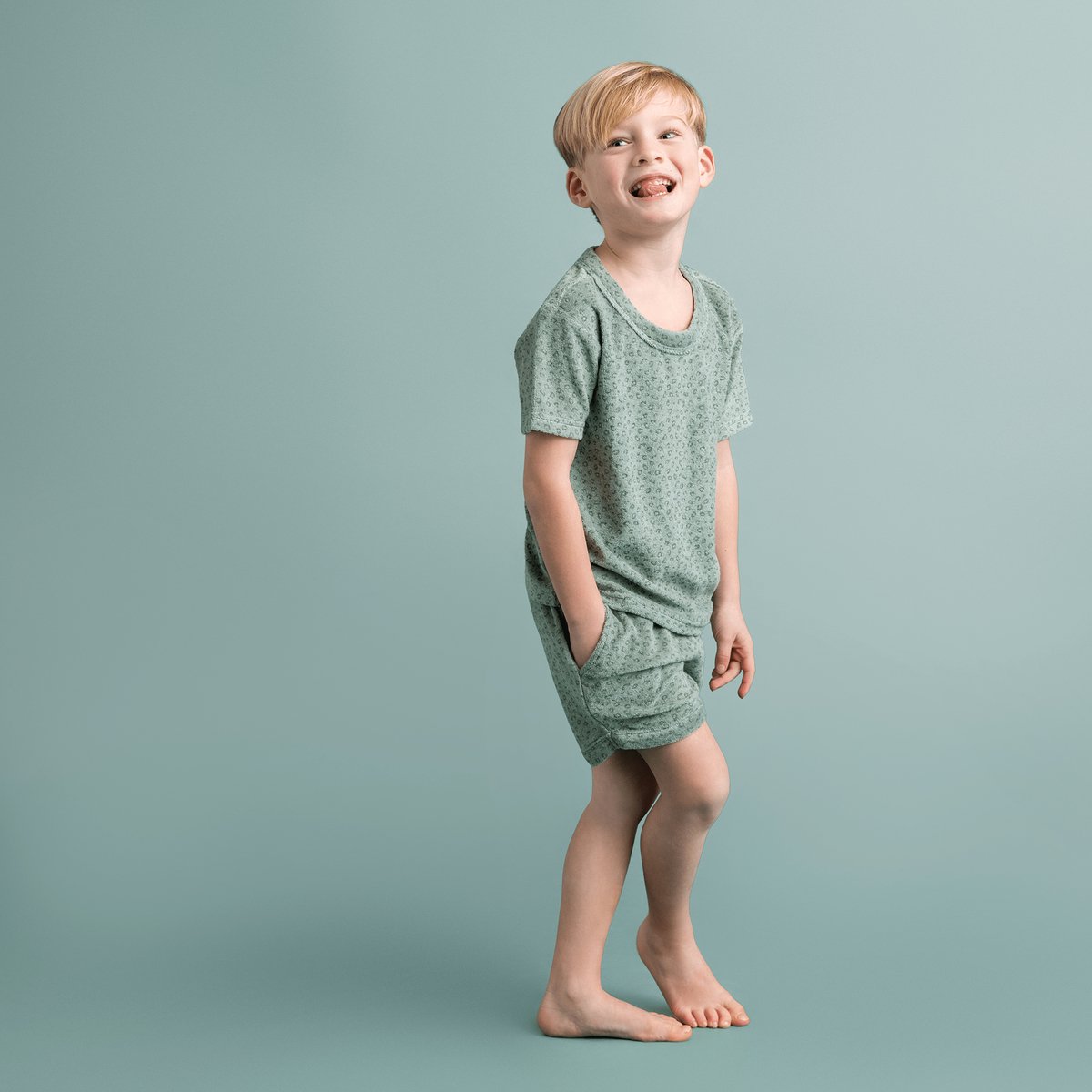 Strandset Jongens - Muslin - Groen - Leopard — afbeelding 6