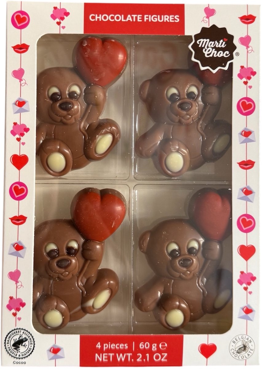 Valentijn Melk Chocolade Beertjes - 60 gram - Liefde - Moederdag