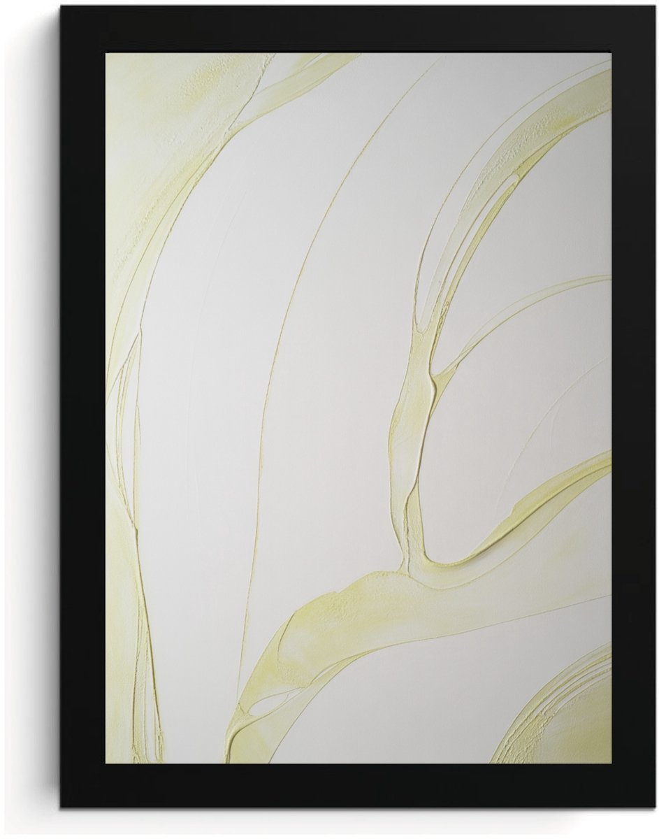 Abstracte Wall Art fotolijst, A4 Fotolijst, Minimalistisch Kunstwerk, Beige Lijnen, Moderne Muurdecoratie, Hoge Resolutie Print, MDF Frame