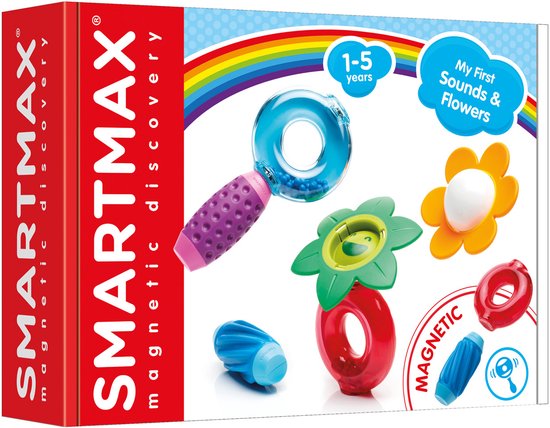 SmartMax My First Sounds & Flowers - Magnetische Bloemen & Geluidjes - Sensorische Bouwset voor Peuters - Educatief Speelgoed - Vanaf 1 Jaar
