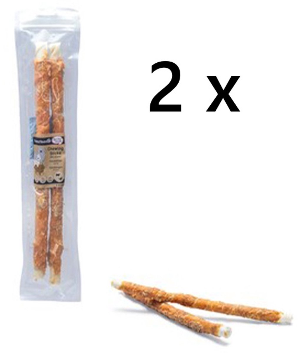 ** 2 X ** Cocapet by beeztees - hondensnack - chewing sticks *- met kip -* 2 st van 45 cm/verpakking - = 4 sticks - geen toevoeging van smaakstoffen geurstoffen en suikers - tandverzorgend - gelukmaker voor uw lieve vriend