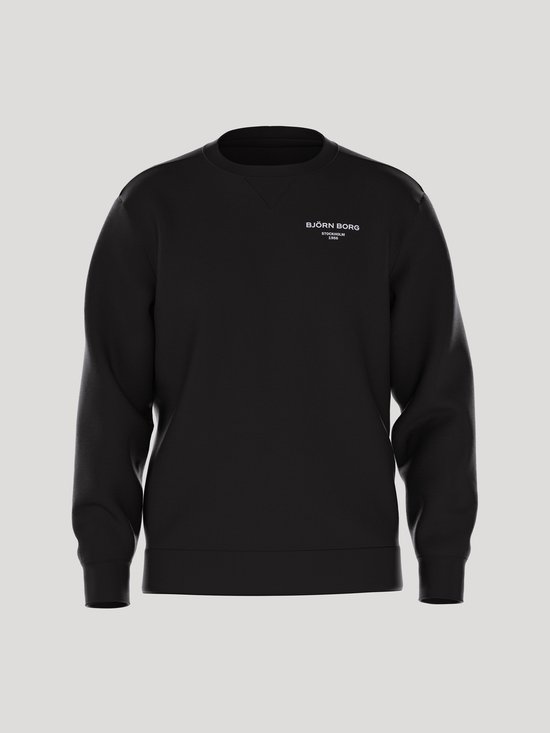 Zwarte Björn Borg trui met 'BJÖRN BORG STOCKHOLM EST. 1984' logo op de borst.