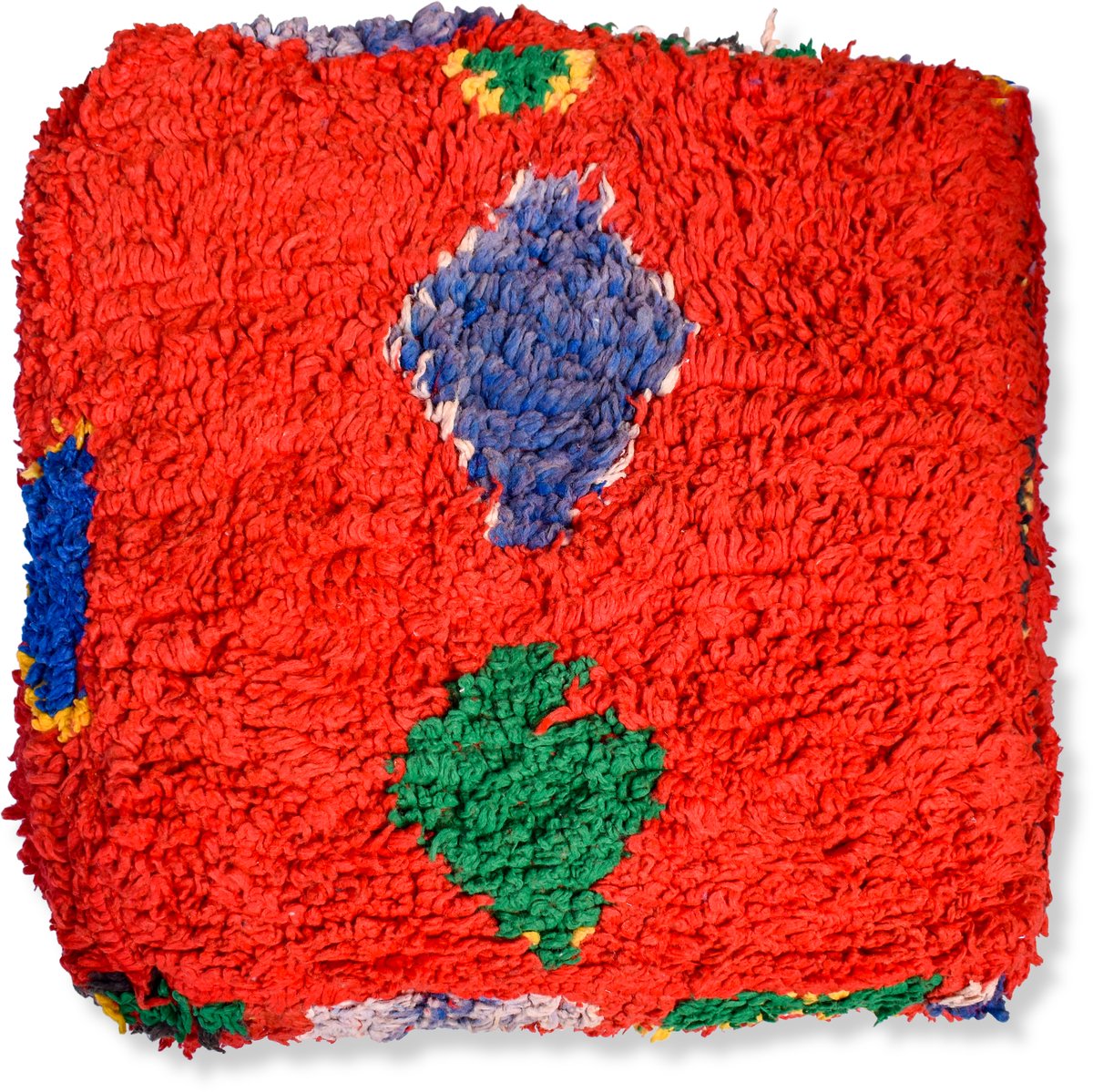 Poufs&Pillows Marokkaans kelim vloerkussen - Uniek en handgemaakt - 60x60x20 CM - Gevuld geleverd - Kleurrijk palletkussen k1107