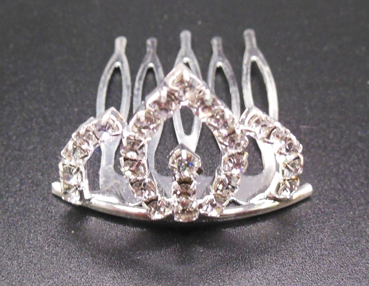 Tiara mini kroontje met strass #2