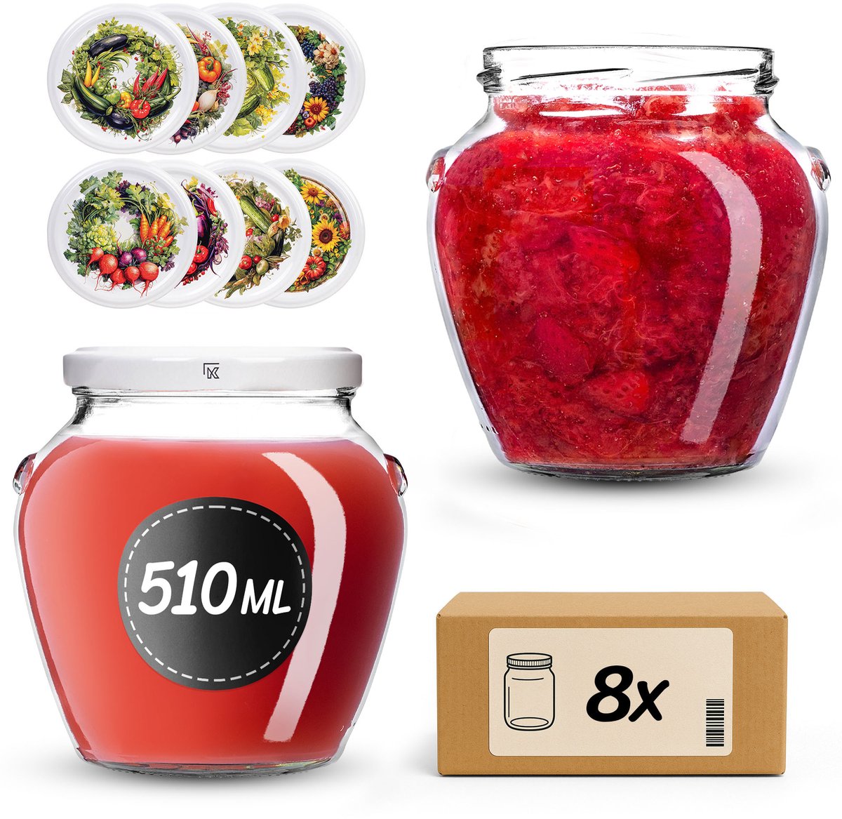 KADAX Amphora Pot Ø82 510ml + Deksel Ø82