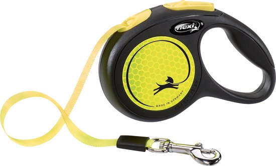 Flexi New Neon - Rollijn Hondenriem - L - 5 Meter - Geel - Grote en Actieve Honden