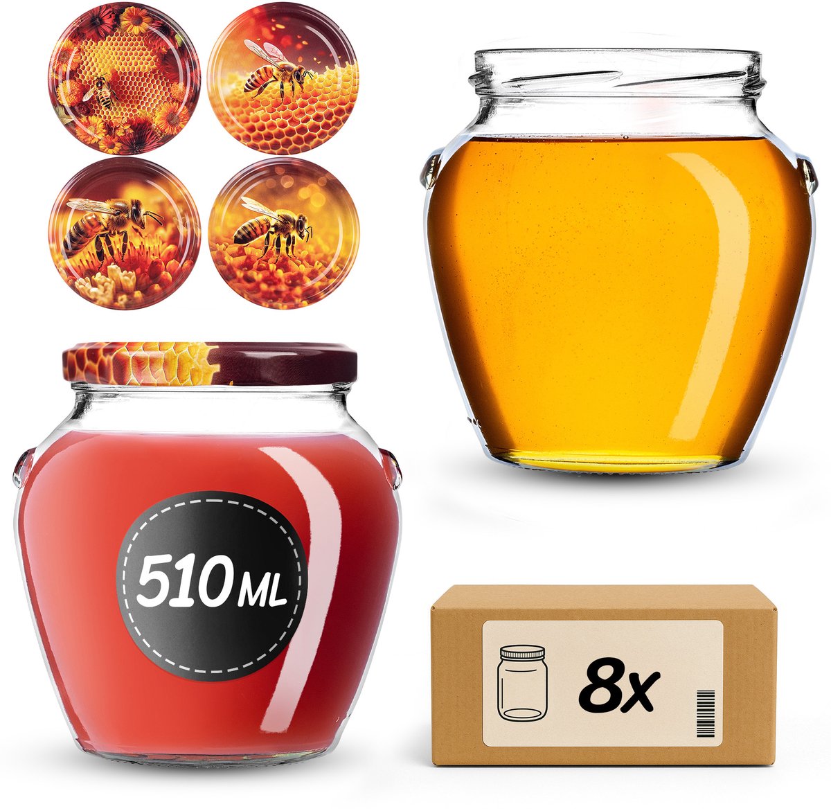 KADAX Amphorapot 82 mm 510 ml + deksel 82 mm ZY0000