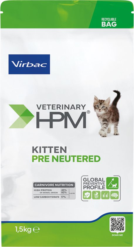 Virbac HPM Baby Pre Neutered Cat - 1.5kg