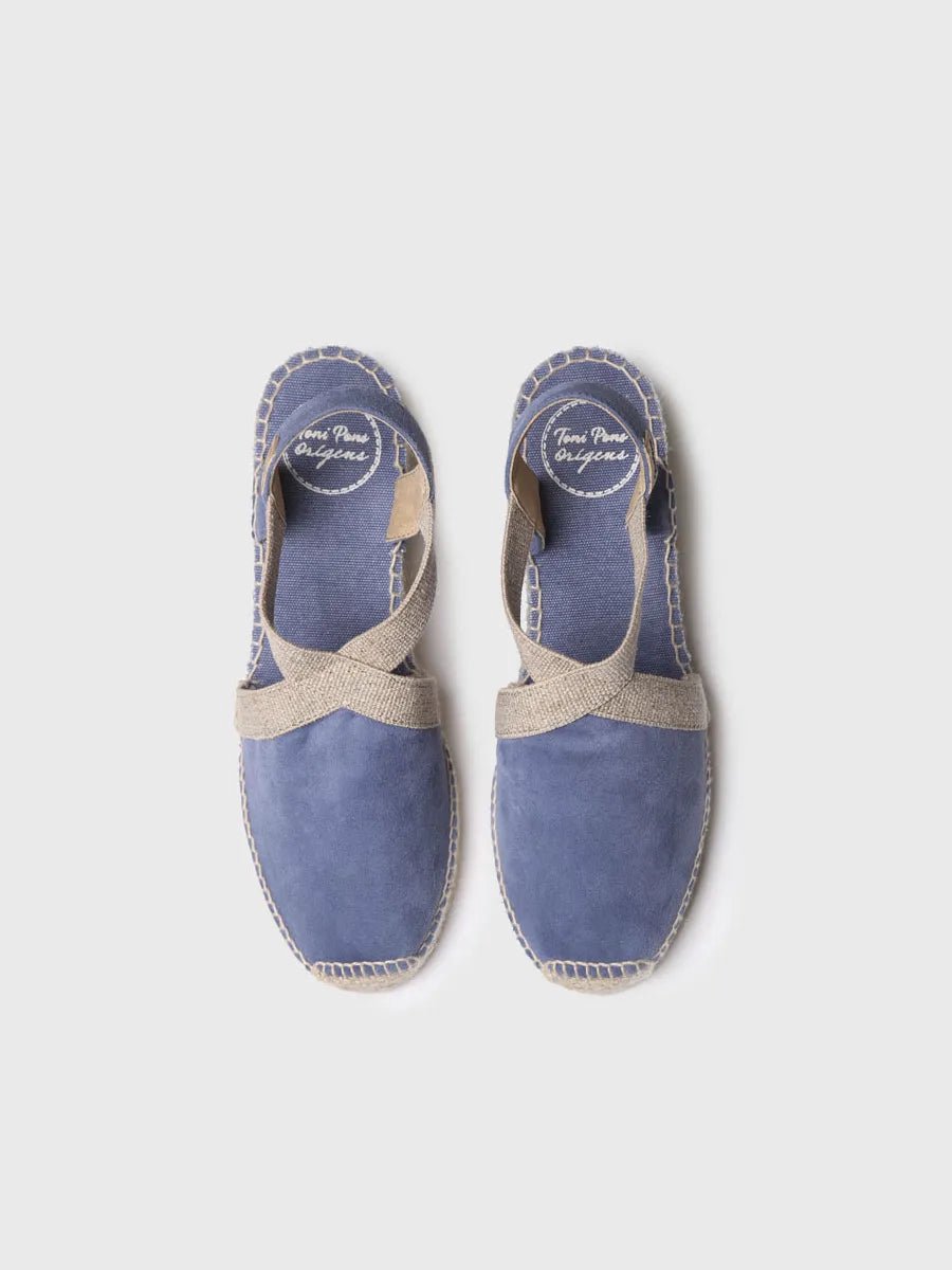 Suède espadrilles voor dames met elastiek | TONA