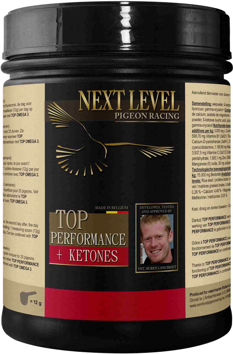 Next Level Top Performance + ketonen 400g - voor postduiven