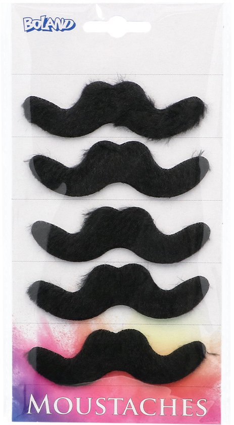 Boland - Set 5 snorren zwart Zwart - Volwassenen - Mannen - - Landen