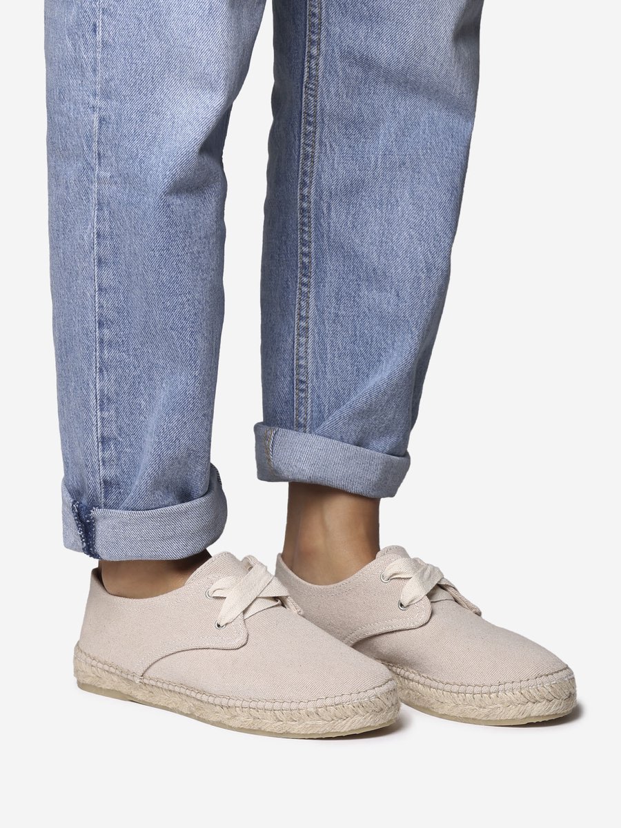 Vegan espadrilles voor dames met veters | APRIL