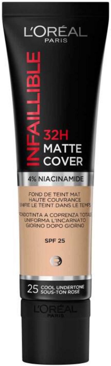 L’Oréal Paris Infaillible 32H Matte Cover 30 ml Koker 25 Ivoire