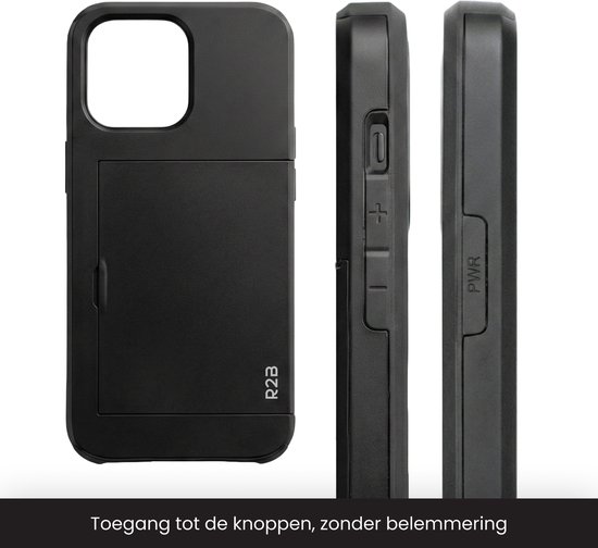 Coque R2B compatible avec iPhone 11 – Porte-cartes pour 3 cartes – Coque de téléphone avec protecteur d’écran – Modèle Utrecht