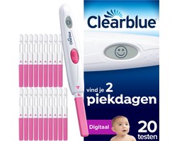 Clearblue Ovulatietestset Digitaal - Word sneller zwanger - 1 Digitale Houder En 20 Testen