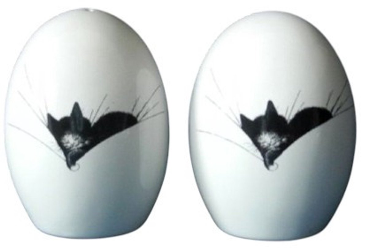 Dubout Zout- en peperstrooiers – katten – Kattenmiddagdutje – Dubout-kat – Parastone – 8 cm