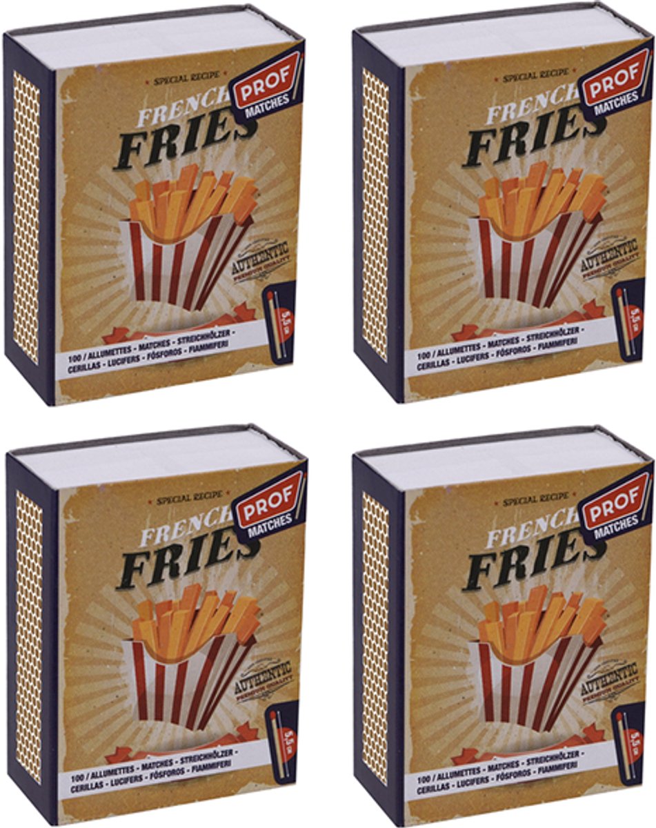 Prof Lucifers Klein - 4 doosjes van 100 stuks - French Fries